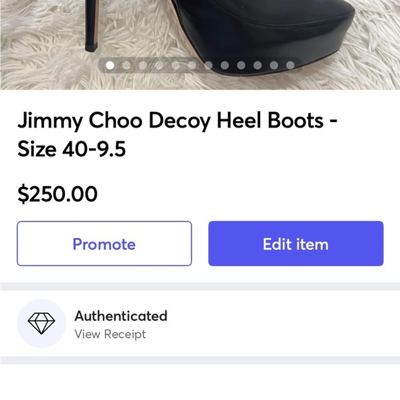 Jimmy Choo Decoy Heel Boots - Size 40- 9.5 - Picture 15 of 15